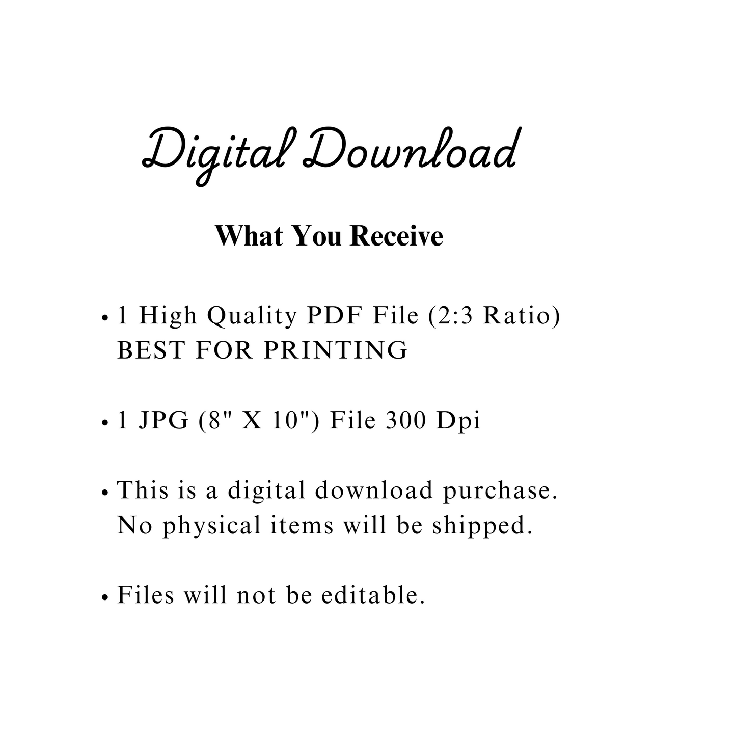 Digital Download Information
www.justsaynpromos.com