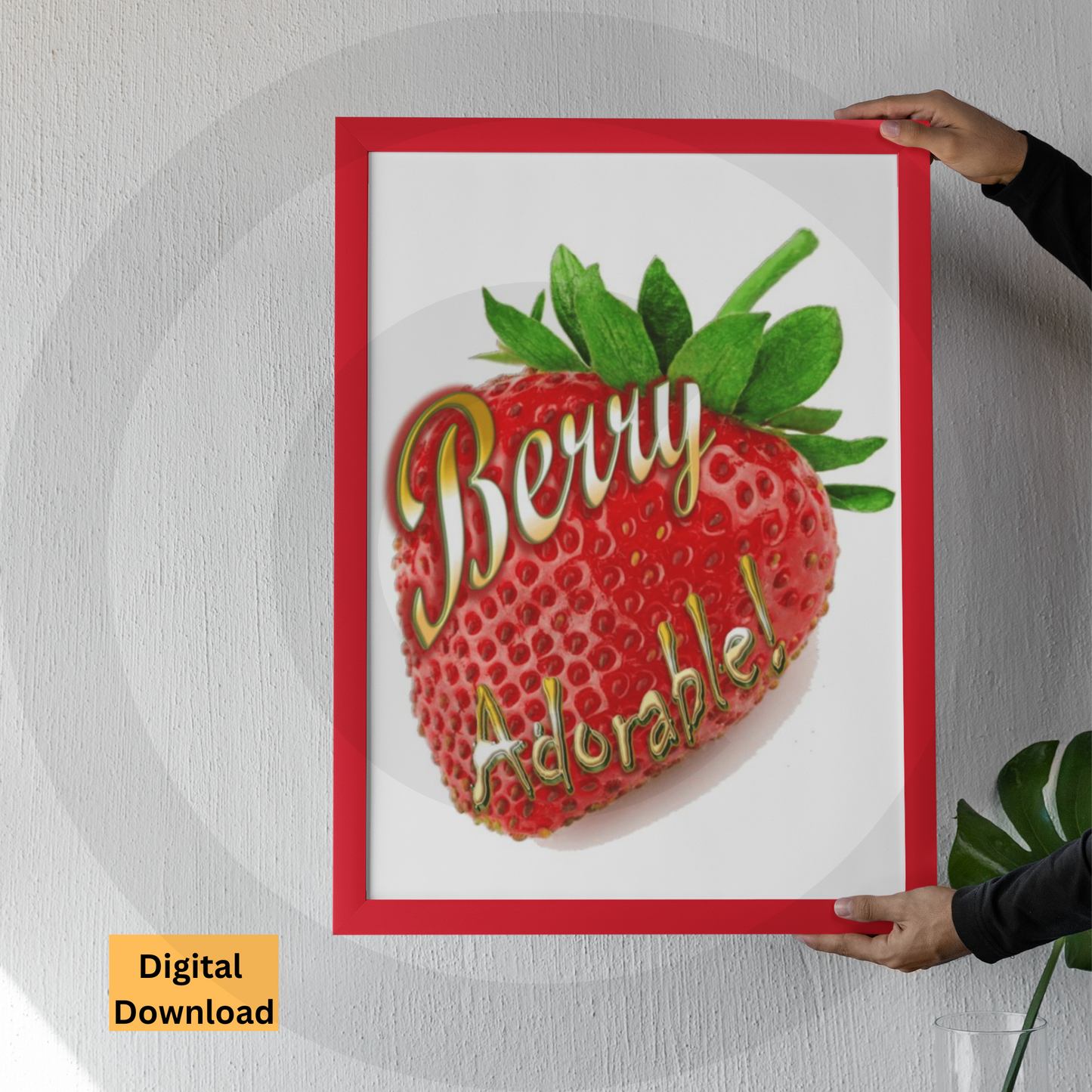 Berry Adorable! strawberry pun digital wall art printable
Cute fruit-themed nursery decor instant download
www.justsaynpromos.com