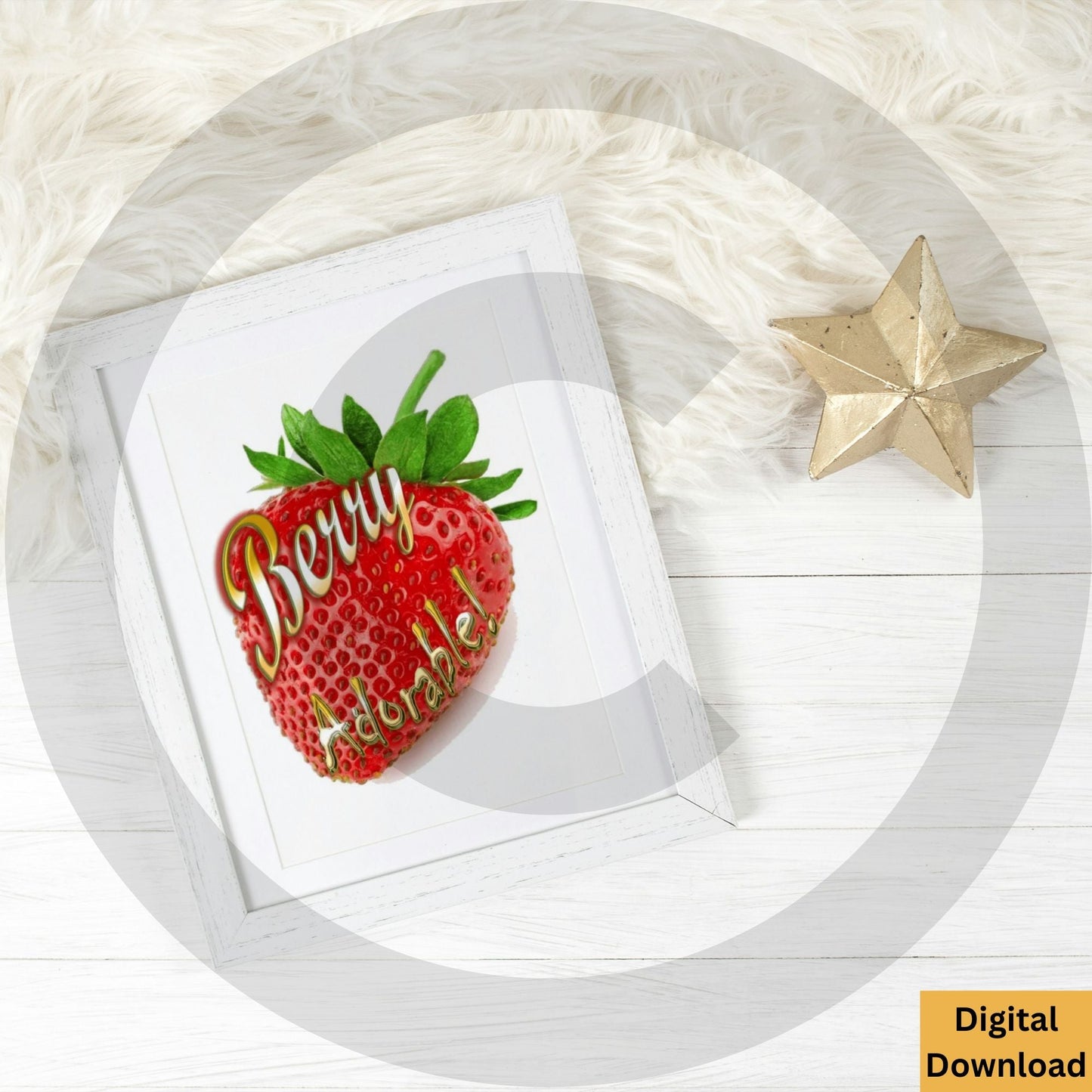 Berry Adorable! strawberry pun digital wall art printable
Cute fruit-themed nursery decor instant download
www.justsaynpromos.com