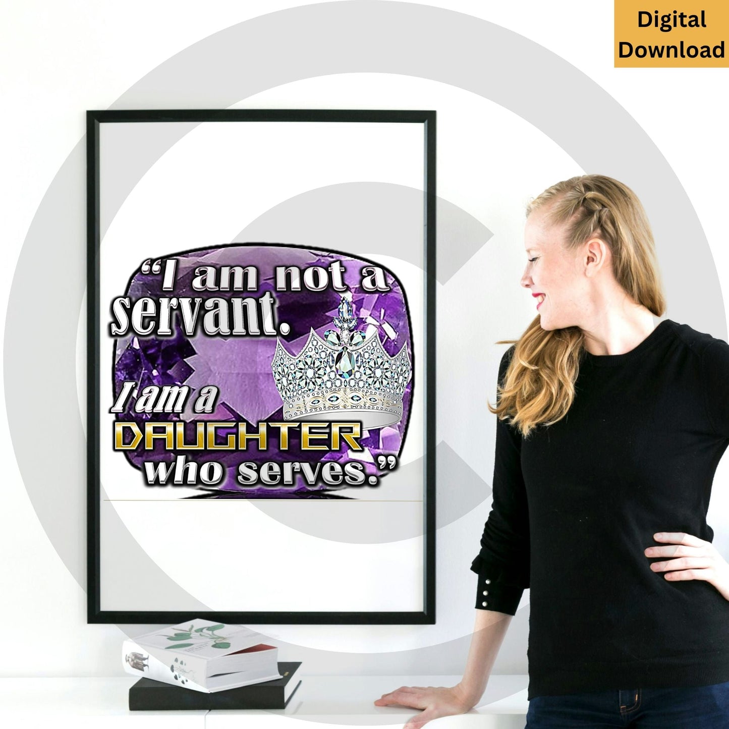 I Am Not A Servant. I Am A Daughter Who Serves. Christian identity digital wall art download

Inspirational faith-based printable decor for women

www.justsaynpromos.com