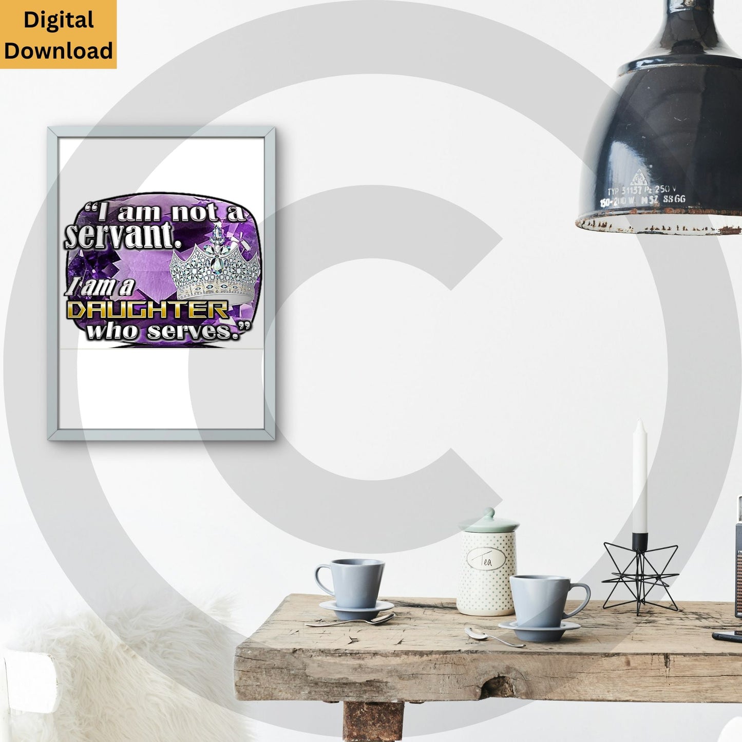 I Am Not A Servant. I Am A Daughter Who Serves. Christian identity digital wall art download

Inspirational faith-based printable decor for women

www.justsaynpromos.com