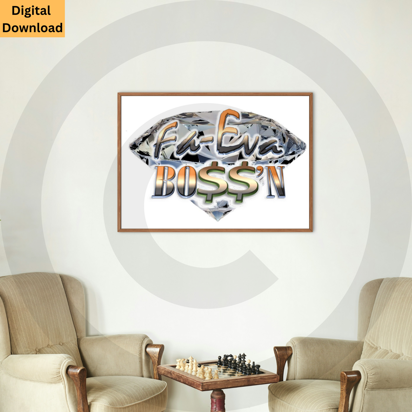 Boss'n Digital Wall Art Set of 2 www.justsaynpromos.com