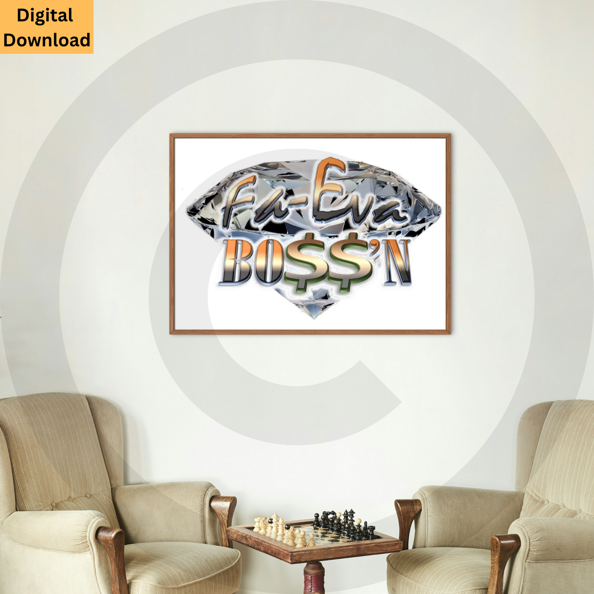 Boss'n Digital Wall Art Set of 2 www.justsaynpromos.com