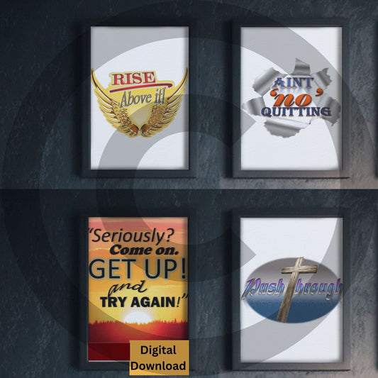 Inspirational digital wall art set of 4 motivational quotes printable

Motivational quote wall art bundle for home office gym decor

Inspirational Digital Wall Art Set of 4 www.justsaynpromos.com