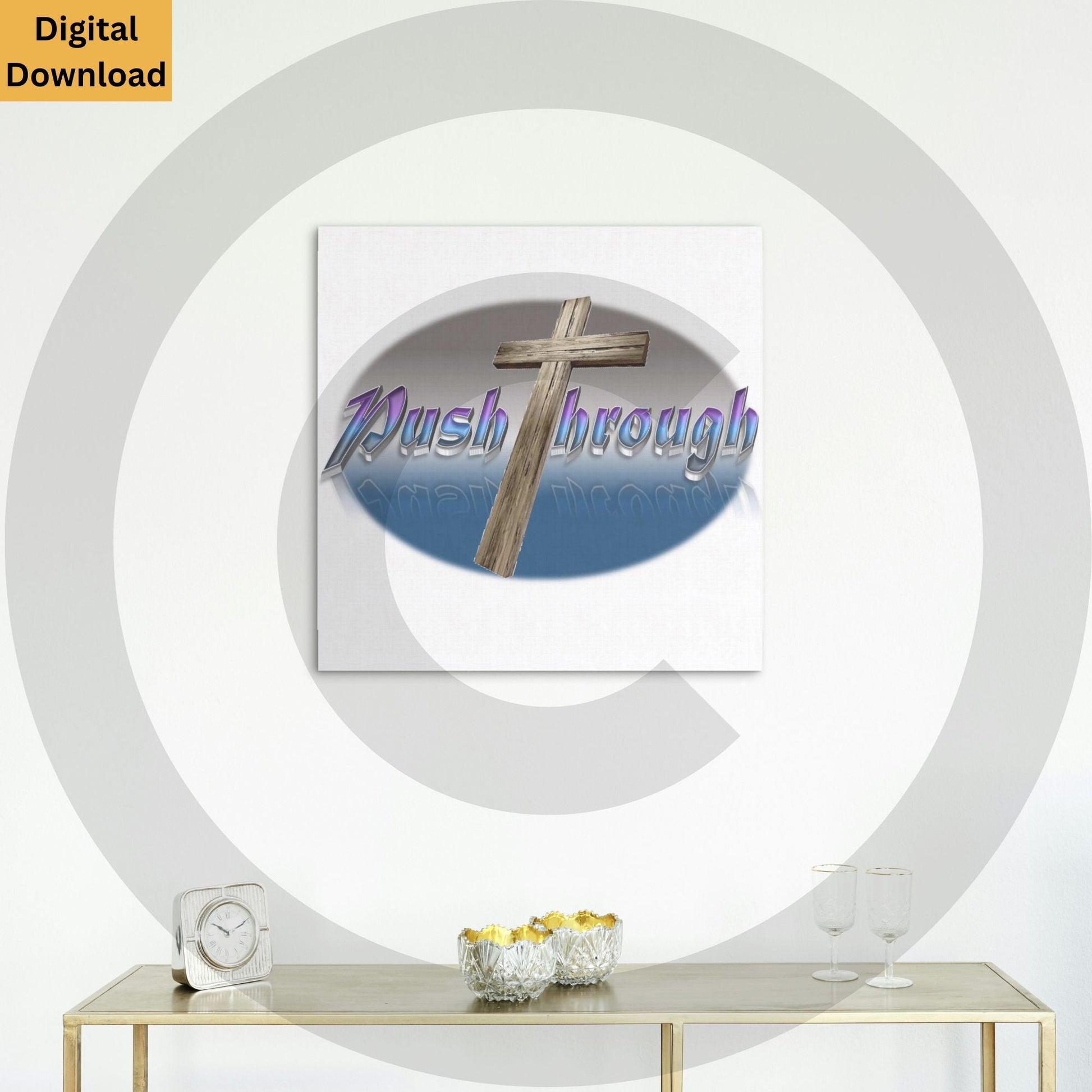 Push Through Christian motivational digital wall art with cross

Faith-based inspirational printable decor instant download

Push Through digital wall art featuring religious cross and motivational message

Inspirational Christian printable decor with cross design
www.justsaynpromos.com