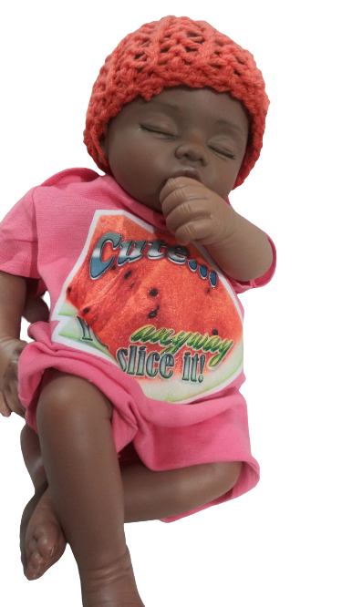 Cute anyway you slice it pink baby bodysuit glitter watermelon hand-pressed  
Watermelon baby bodysuit 6-12 months fruit pun onesie
www.justsaynpromos.com