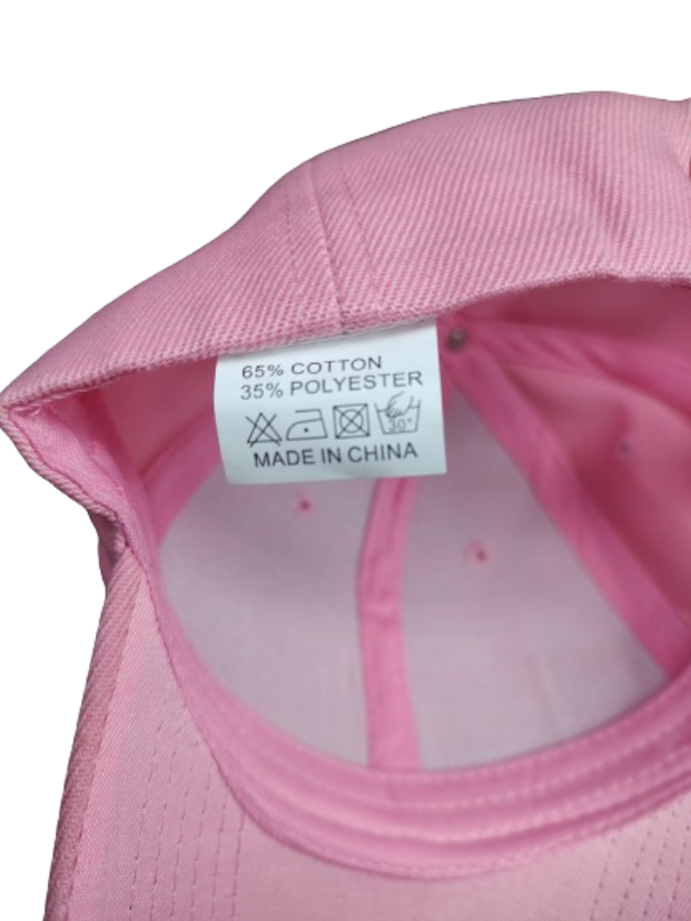Fabulously Boss'n Diamond White Frame 6 Panel Baseball Hat Pink www.justsaynpromos.com