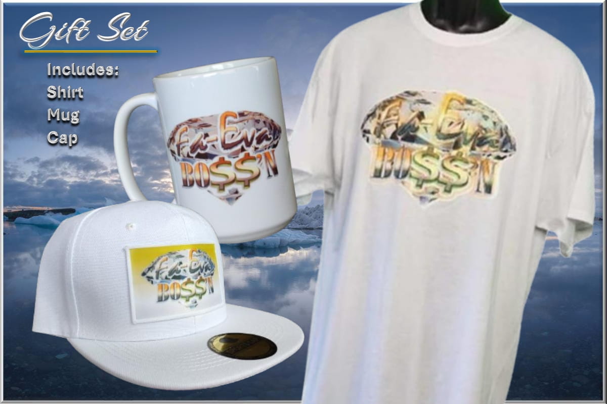 Fa-Eva Boss'n gift set white glitter tee diamond dollar sign motivational mug hat

Men’s empowerment gift set white glitter tee 15 oz mug flat-bill hat

Fa‑Eva Boss’n gift set white glitter tee mug hat empowerment bundle

Men’s motivational bundle white tee mug and flat‑bill hat

Fa-Eva Boss'n Gift Set - White www.justsaynpromos.com