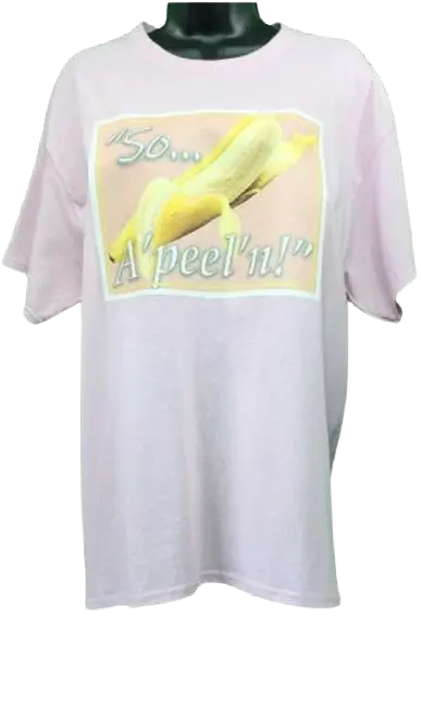 So... A'peel'n! 🍌 Adult Unisex Graphic Tee - Large - Light Pink www.justsaynpromos.com