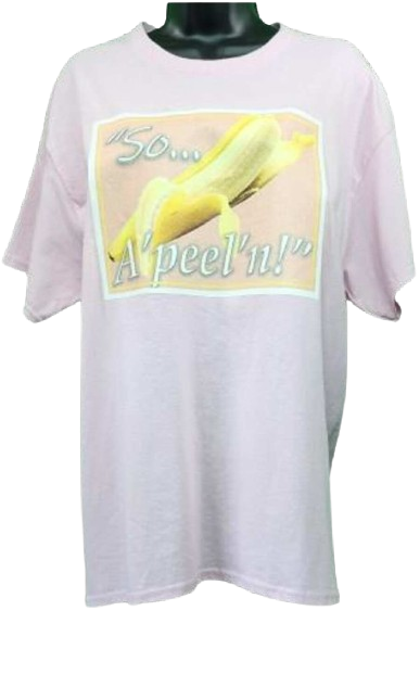 So... A'peel'n! Banana Glitter Graphic Tee – Funny Unisex T-Shirt in White or Pink, Hand Pressed Custom Design by Just Say’n Promos – Sizes M to 4XL – Retro Fruit Shirt with Sparkle Detail
www.justsaynpromos.com