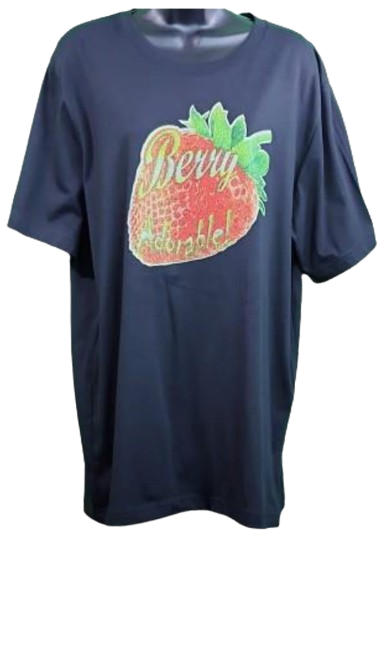 Berry Adorable! 🍓Adult Unisex Graphic Tee - XL - Black www.justsaynpromos.com