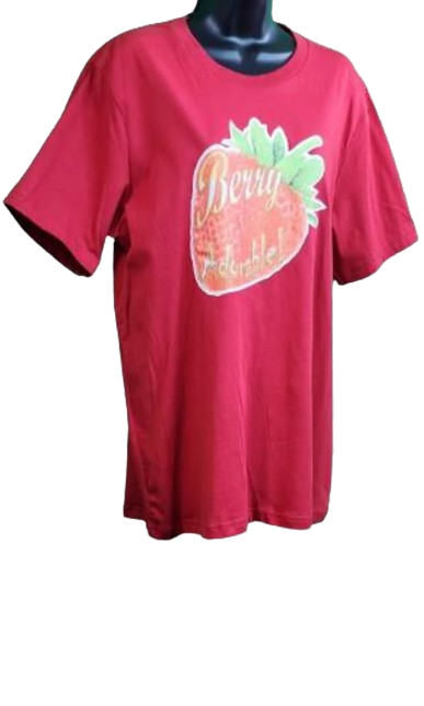 Berry Adorable!🍓Adult Unisex Graphic Tee - Large - Red www.justsaynpromos.com
