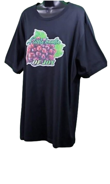 A Little Bundle of Joy🍇Adult Unisex Graphic Tee - 2XL - Black www.justsaynpromos.com
