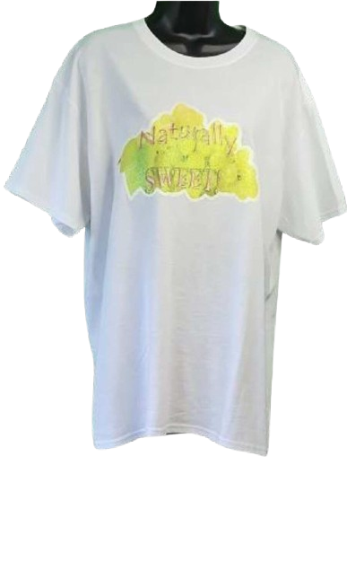 Naturally Sweet🍇Green Grapes Adult Unisex Graphic Tee - Large - White www.justsaynpromos.com