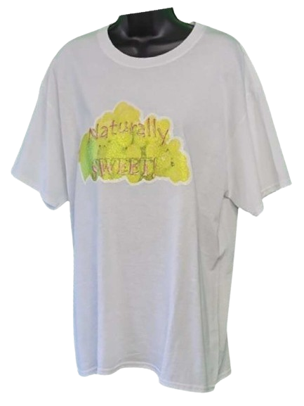 Naturally Sweet!! Glitter Tee with Green Grapes – Retro Unisex Graphic T-Shirt in White or Gray, Hand Pressed by Just Say’n Promos – Feel-Good Fruit-Inspired Apparel with Sparkle Accent
www.justsaynpromos.com