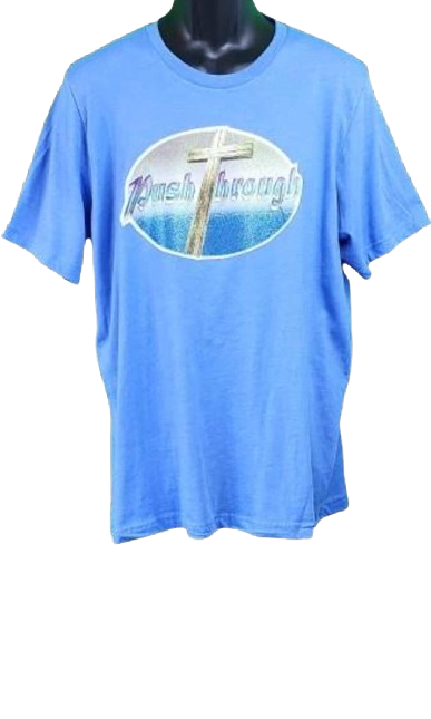 Push Through! Glitter Cross Graphic Tee – Inspirational Unisex T-Shirt in Blue or White, Hand Pressed by Just Say’n Promos – Retro Faith-Based Apparel with Uplifting Message and Sparkle
www.justsaynpromos.com
