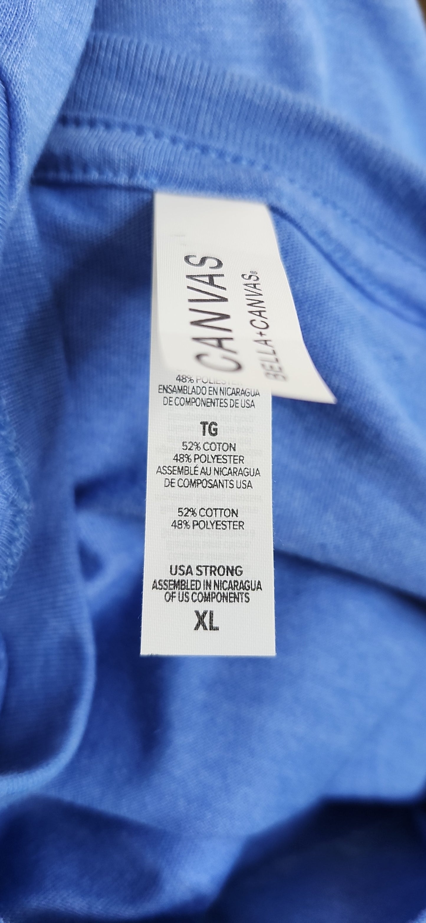 Push Through ✝️ Adult Unisex Graphic Tee - XL - Light Blue www.justsaynpromos.com