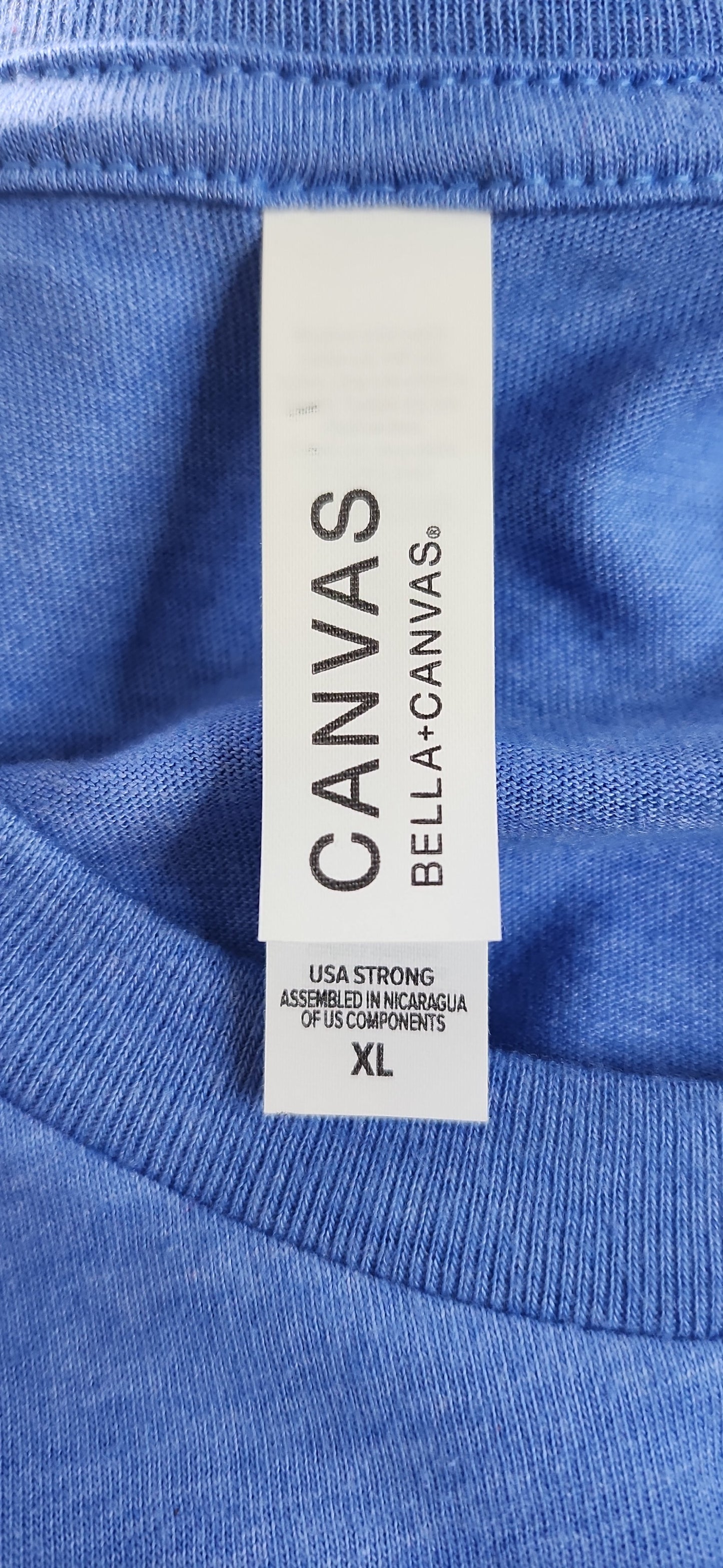 Push Through ✝️ Adult Unisex Graphic Tee - XL - Light Blue www.justsaynpromos.com