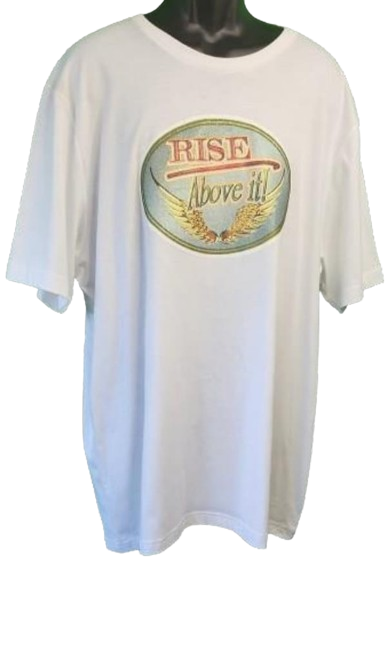 Rise Above It! 🦅(Circle) Adult Unisex Graphic Tee - 3XL - White www.justsaynpromos.com