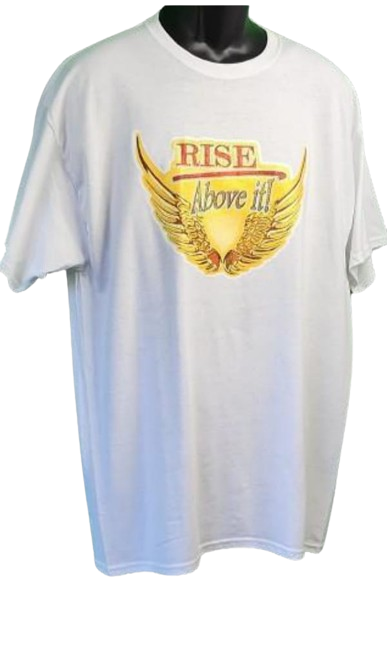 Rise Above It! 🦅Adult Unisex Graphic Tee  - XL - White www.justsaynpromos.com