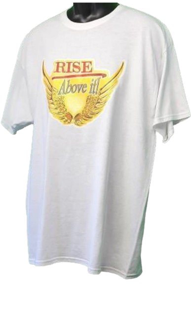 Rise Above It! 🦅Adult Unisex Graphic Tee  - XL - White www.justsaynpromos.com